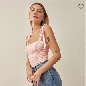 Reformation Ellora Tie Sleeve Top Size 4